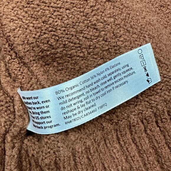 Eileen Fisher Brown Boucle Open Front Knit Cotton Blend Cardigan Sweater XXS - Picture 11 of 13